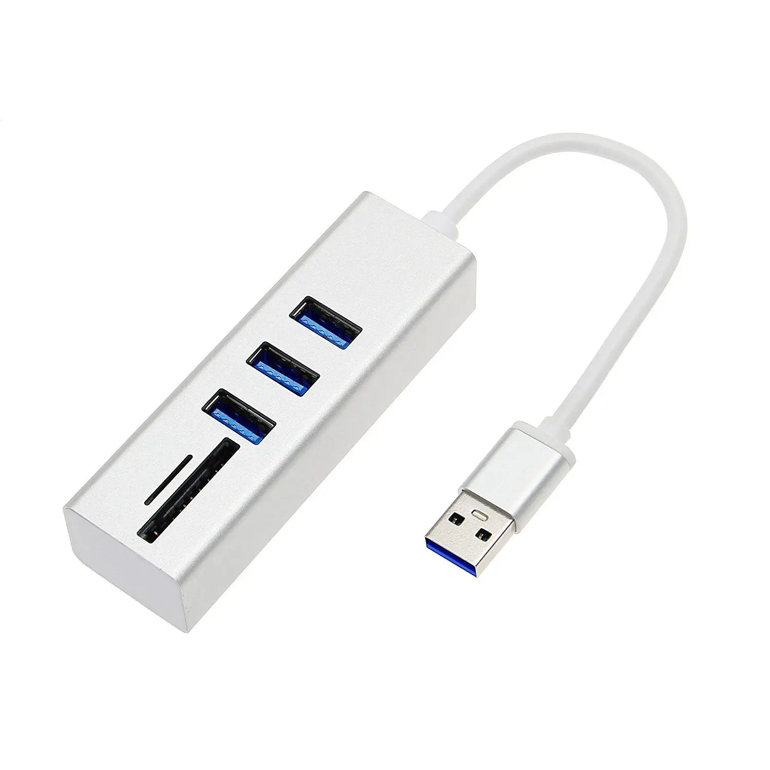 IG-5-In-1 USB 3,0 концентратор и кард-ридер, включает в себя 3-Порты и разъёмы USB 3,0 концентратор, Micro USB и SD кард-ридер, и заряжать или подключите графический планшет USB устройств