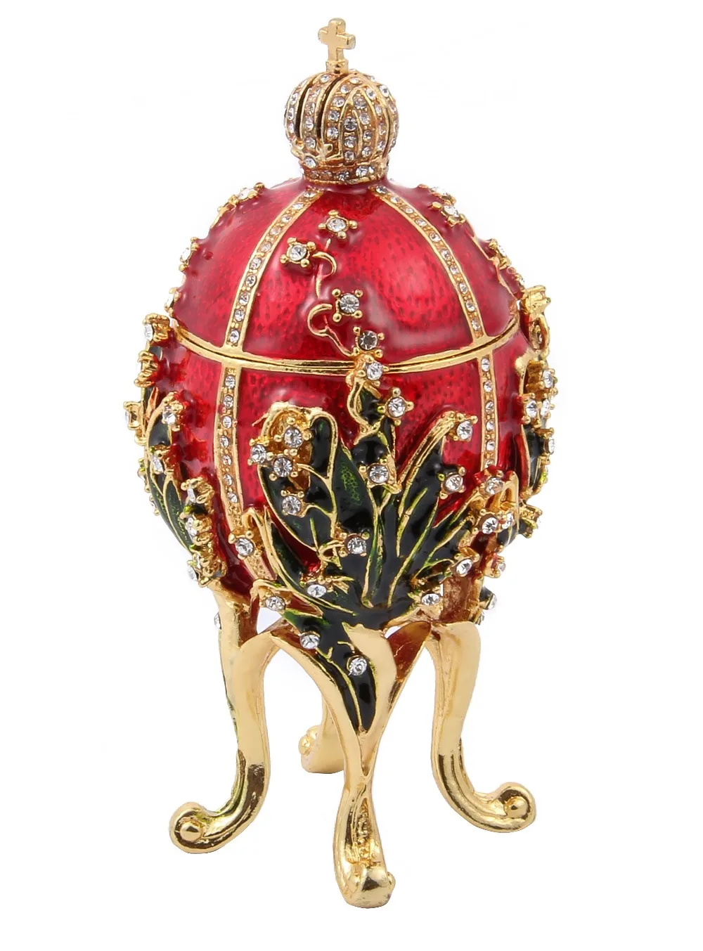 Fetcher бренд Металл Exqusite Faberge яйцо для ювелирных изделий коробка