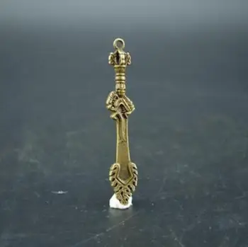 

Chinese Pure brass Buddhist Wisdom sword Beautiful small pendant