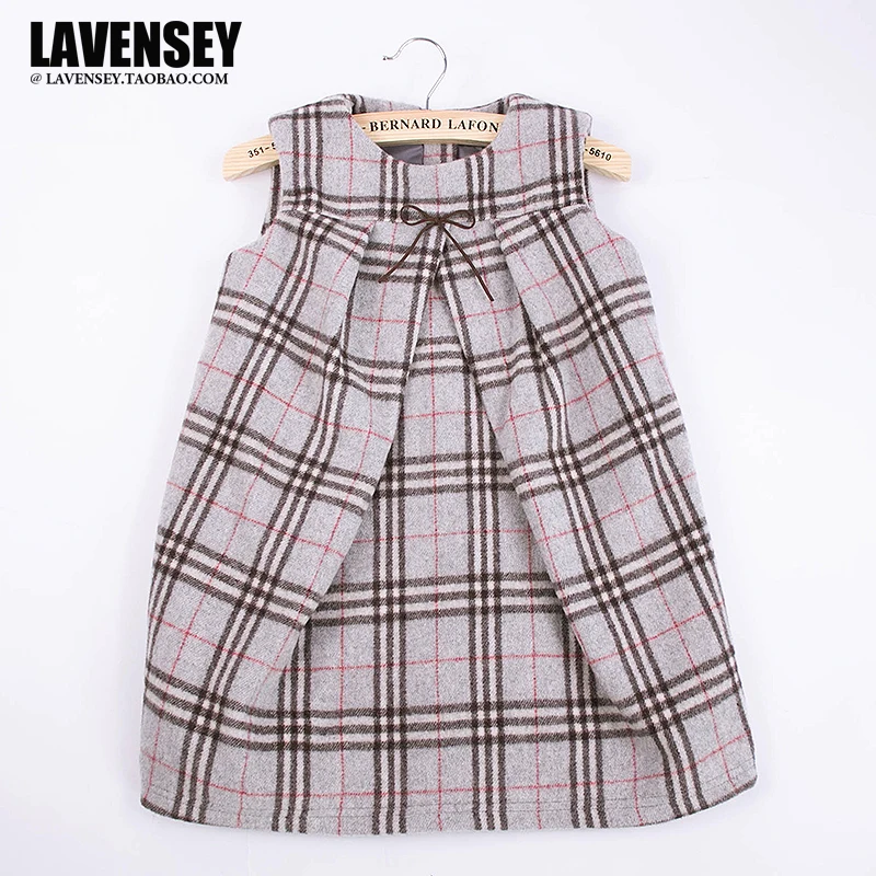 

Lavensey Original Design autumn&spring Thicker baby Girls kids Vest Dresses free shipping