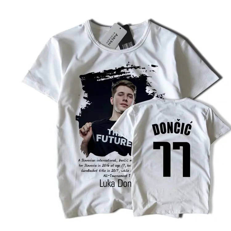 

Mavericks rookie of the year luca doncic's 77-piece loose-fitting men's and women's t-shirts with casual short sleeve