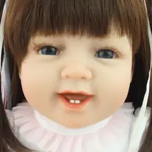 Большая кукла ручной работы для детей 2" /55 см Реалистичная из мягкого силикона для новорожденных, для девочек куклы