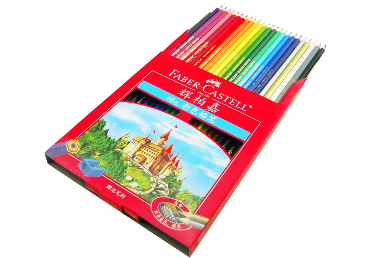 12/24/36 Цвета Faber Castell Цвет карандаши Профессиональный жирной карандаши для рисования комплект, принадлежности для живописи Радуга Цветной Студенческая Канцелярия