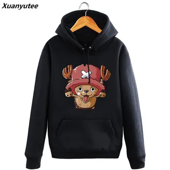 

Xuanyutee One Piece Anime Fans Big Lover Sweat Homme Law Luffy Chopper Styllish Fleece Cotton Pullover Cosplay Print Hoodies Men