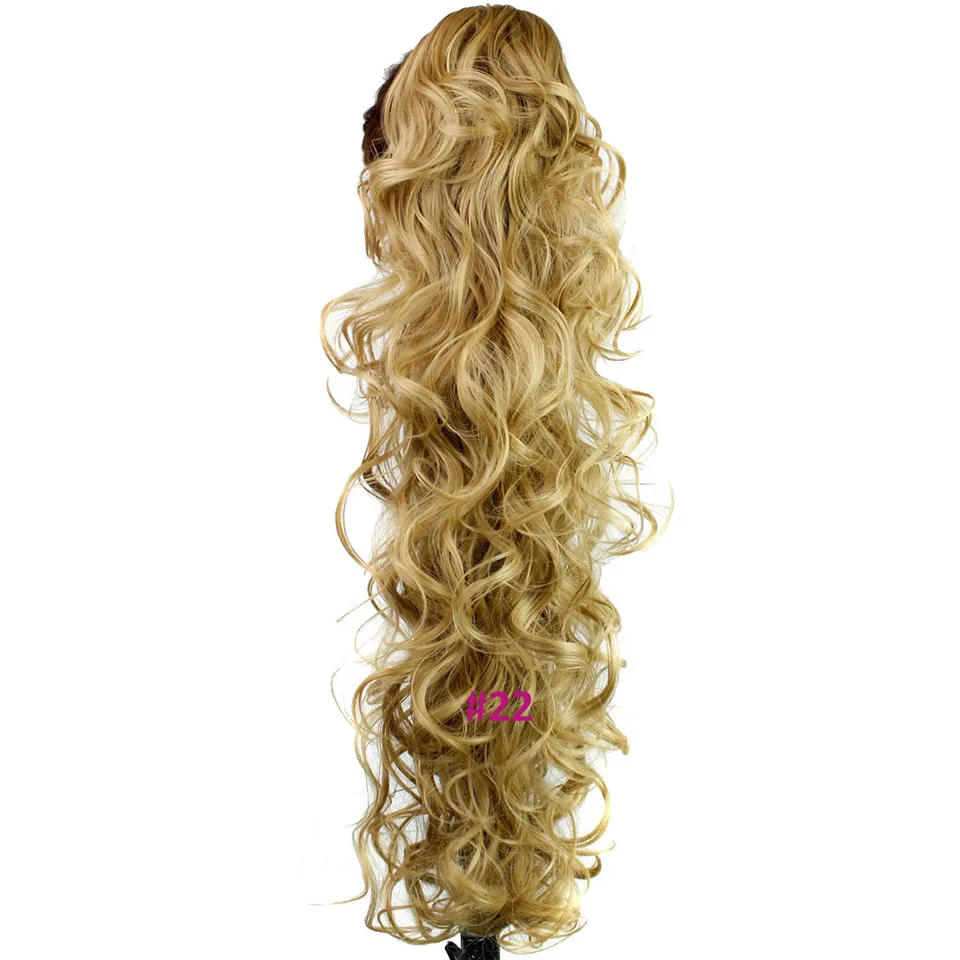 Deyngs надувной кудрявый синтетический конский хвост 30 дюймов 220 г длинные волосы для наращивания конский хвост натуральные накладные волосы для женщин - Цвет: 4/27HL