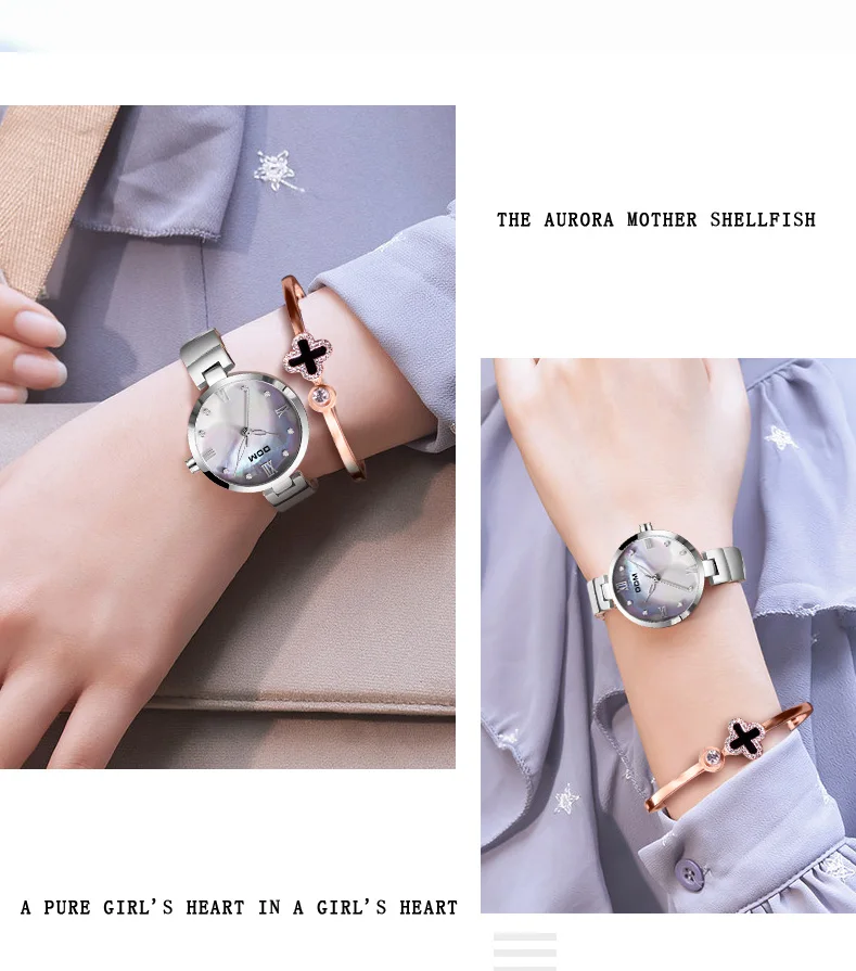 Fashion Women Watches Best Sell Star Sky Dial Clock Luxury Rose Gold Women's Bracelet Quartz Wrist Watches New G-1267G-7M