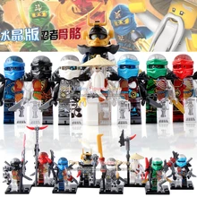 DR. TONG 80 шт./лот ниндзя герои Кристалл Скелет модель Джей Кай Коул нада Хан Зейн строительные блоки детские кирпичи игрушки SY651