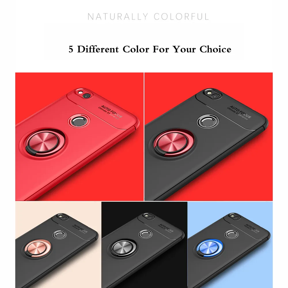 Voppton Soft TPU Case For Huawei P8 lite Case 2018 Car Holder Stand Magnetic Bracket Finger Ring For Huawei  P10 lite Honor V9 (6)