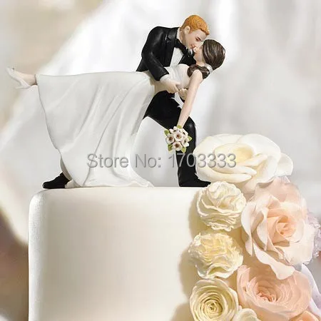 

50pcs A Romantic Dip Dancing Tango dancing couple figurine wedding cake toppers 1314 bride &grooms Free shipping