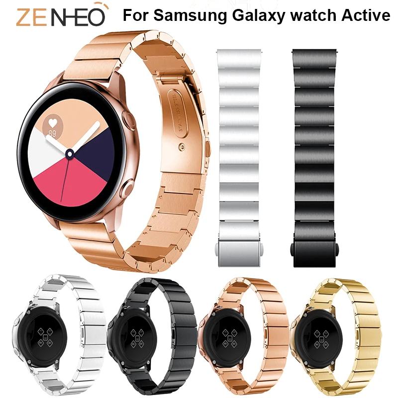 Роскошный ремешок для часов из нержавеющей стали для samsung Galaxy Watch активный сменный браслет на запястье для samsung Galaxy Band 20 мм
