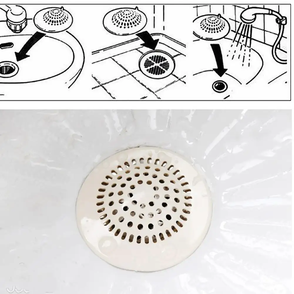 3pcs bathroom Drain Hair Catcher Stopper Kitchen Bathtub Floor Sink