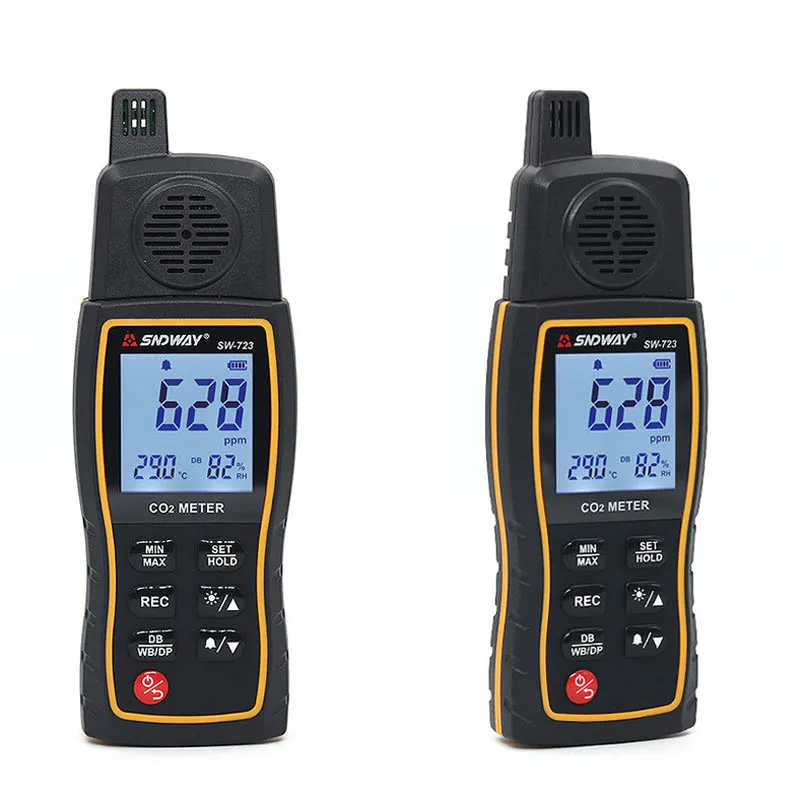  SNDWAY SW723 Portable Co2 ppm meters carbon dioxide detector Co2 air monitor multi gas analyzer 0-9