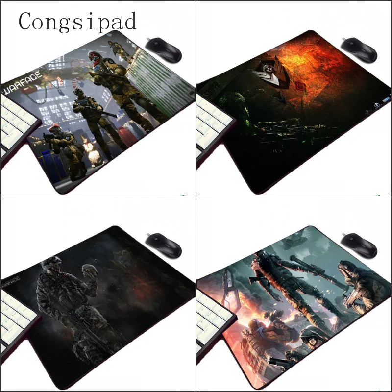 Congsipad Горячие видео игры Warface крутой шаблон коврик для мыши популярных Fps геймеров