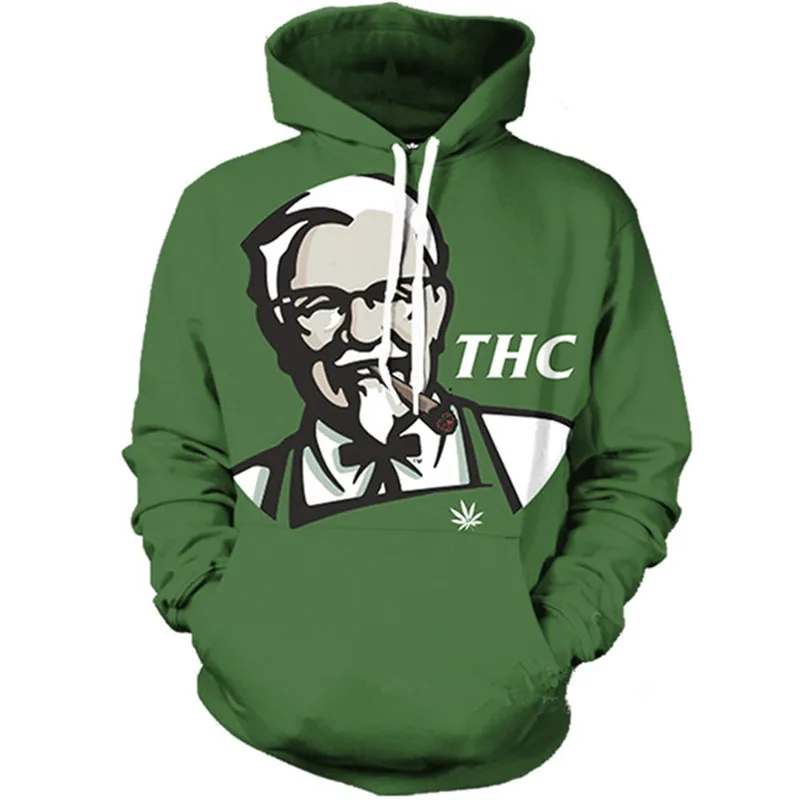Raisvern, забавный дедушка, 3D Толстовка с капюшоном, с принтом THC, зеленые толстовки для мужчин и женщин, унисекс, хип-хоп толстовки, повседневный спортивный костюм, S-3XL, Прямая поставка