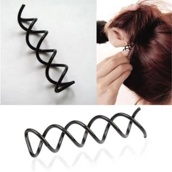 10Pcs/ 5Pairs Spiral Spin Screw Bobby Pin Hair Clip Twist Braiders Barrette Black Hairpins Hair Braider Styling Accessories