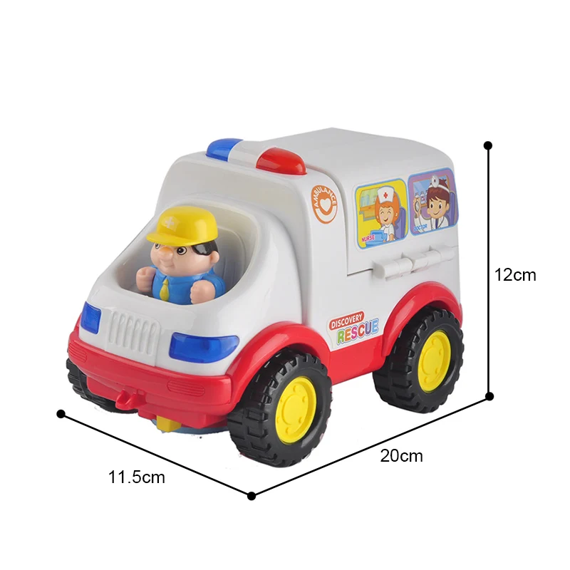 0-3 Years Old Baby Learning&educational Ambulance Toy Car Styling Doctor Emergency Model with Light and Music Electric Car kid