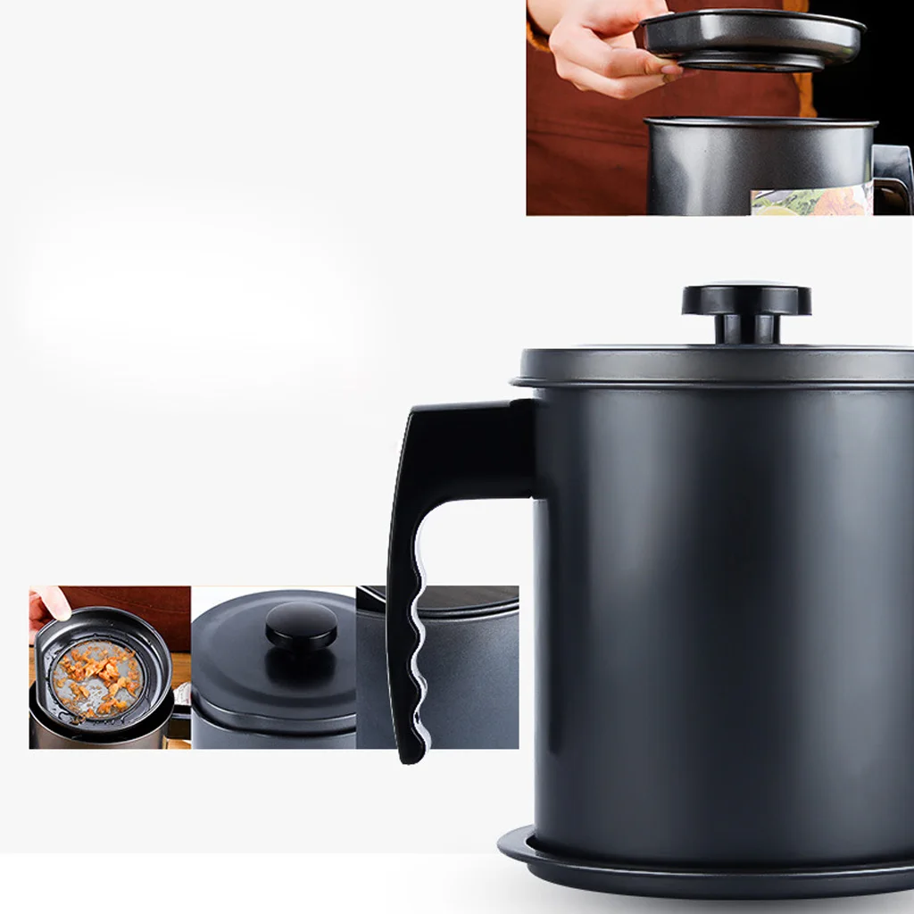 

Oil Container Stainless Steel Filter Pot Storage Bottle Household Kitchen Tools