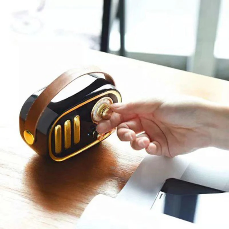 

JOZQA F01 Portable Vintage Retro Subwoofer Stereo Mini Bluetooth Wireless Bluetooth Speaker for xiaomi samsung huawei iphone
