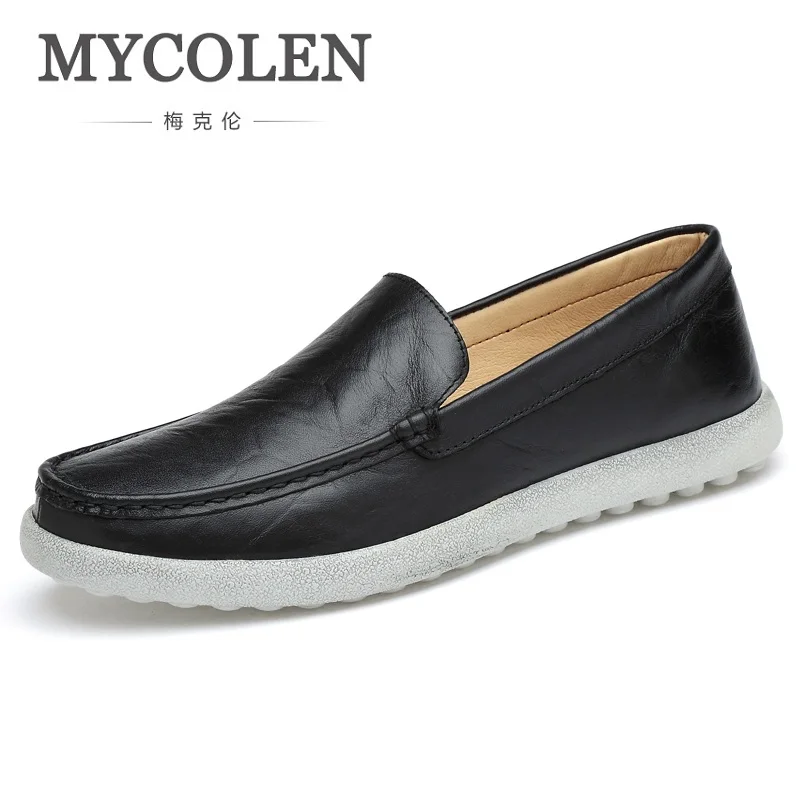 

MYCOLEN Luxury Men Shoes 2019 Spring/Autumn Casual Flats Shoes Men's Slip-On High Quality Loafers Moccasins Basket Femme