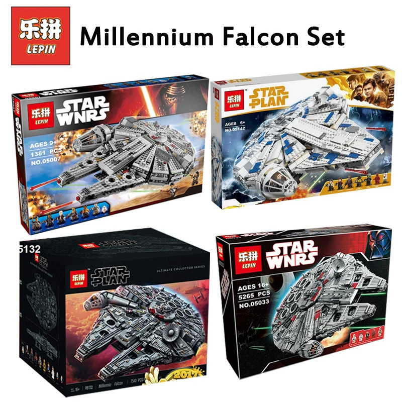 

Lepin Star War Millennium Falcon 05007 05033 05132 05142 Blocks Compatible LegoINGlys 75105 10179 75192 75212 Toys Gifts