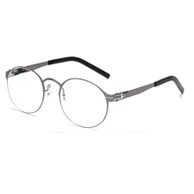 Винтажное Круглое стекло es оправа для мужчин и женщин Близорукость стекло для глаз рецепт Стекло для глаз es корейские без винта оптические оправы очки