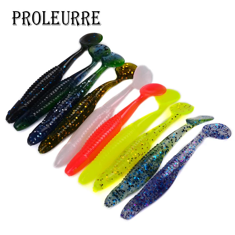 Proleurre 10 шт. 6 г 95 мм Pesca искусственная мягкая блесна, Япония Shad червь Swimbaits джиг голова для ловли нахлыстом силиконовая резиновая рыбка