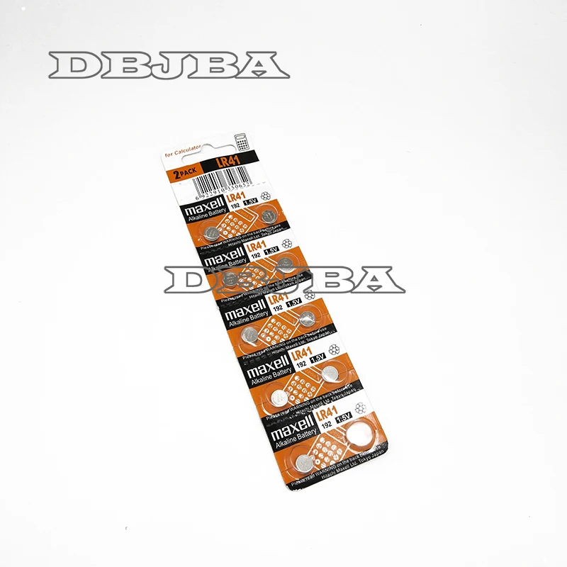 Оптовая продажа 10 шт. щелочные кнопочные батареи 1 5 в MAXELL LR41 AG3 392A 192 SR41 LR736 L736 CX41