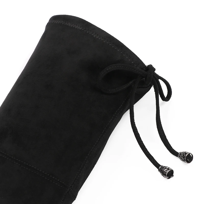 AIMEIGAO Faux Suede Over The Knee Boots High Heels Thigh high Women Boots Comfort Square Heels Plus Size Platform Woman Shoes