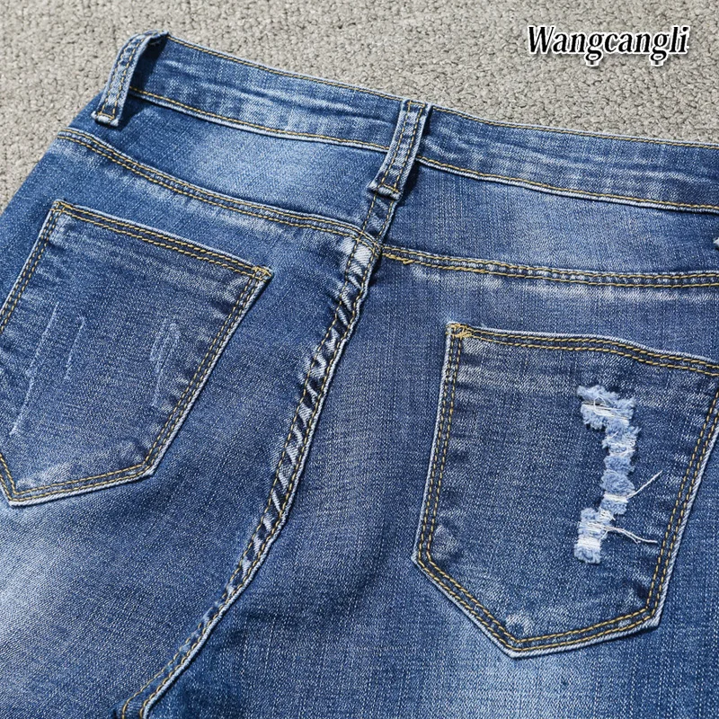 Весна Лето Высокая талия джинсы женские плюс размер 5XL шаровары haute foreign nine point женские джинсовые брюки повседневные брюки женские