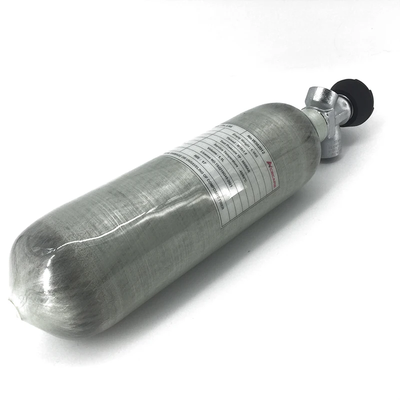 AC30111 1.1L PCP зарядный бак Пейнтбол воздушный бак 4500psi 300bar углеродное волокно манометр для SCBA Hpa Airsoft Пневматика с предварительной накачкой