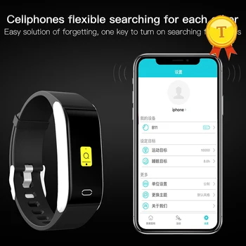 

2019 Smart Bracelet Multi-sports Mode Blood Pressure Monitoring Anti-lost Information Reminder fitness tracker Smart Bracelet
