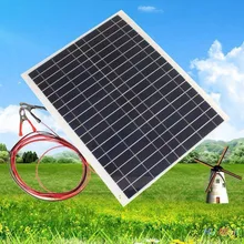 Practical Efficiency 12V 20W Sun Power Soft Flexible Solar Panel With 4M Cable And Clip 45*35*0.3 cm Polycrystalline Silicon