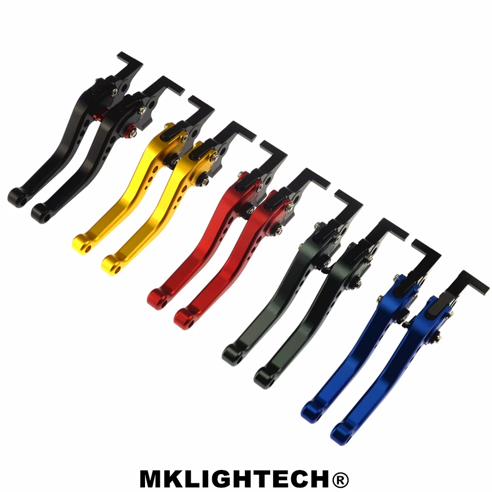 Mklighttech для KAWASAKI NINJA 300R/Z300 13-17 NINJA 250R 08-12 NINJA 400 18 аксессуары для мотоциклов ЧПУ Короткие тормозные рычаги сцепления