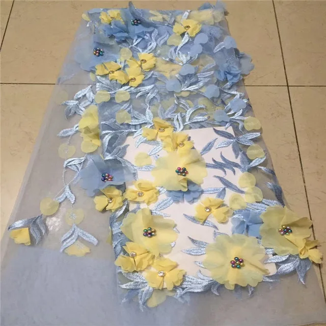 

Swiss voile laces African2018 Lace Fabric Yellow White Nigerian French Fabric High Quality Nigeria Tulle cord Lace Fabric