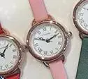 Изысканные ультратонкие шикарные женские винтажные кварцевые часы в стиле ретро, римские маленькие женские повседневные наручные часы, нежные классические серьги-стержни, часы - Цвет: Pink White