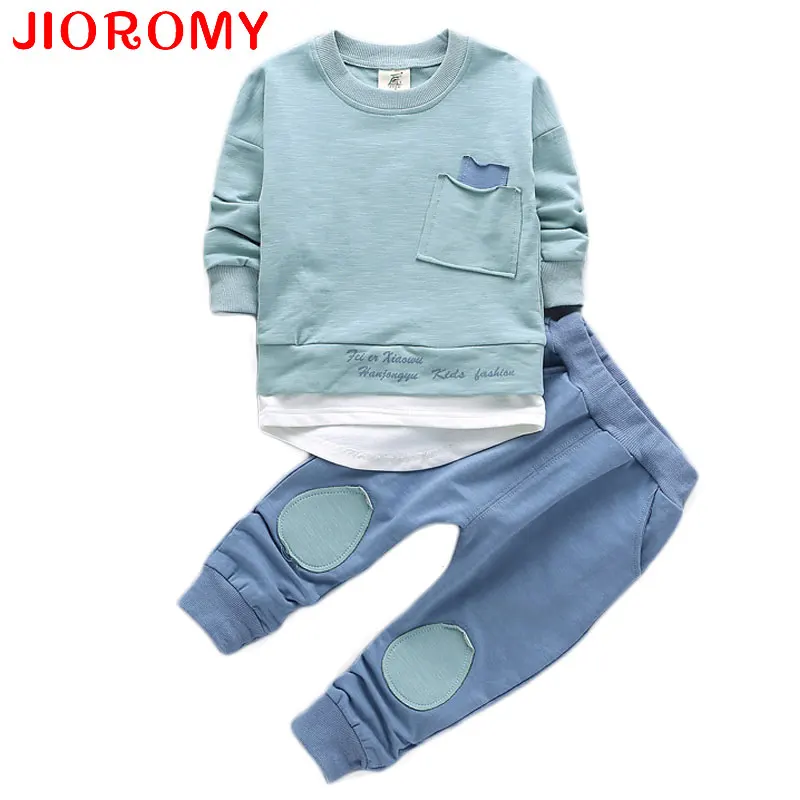 

JIOROMY 2018 Sale Infantis Children's Spring Autumn Cotton Boys Tops And Tees Long Sleeve T Shirt +pants 2pc/set ,kids Clothes