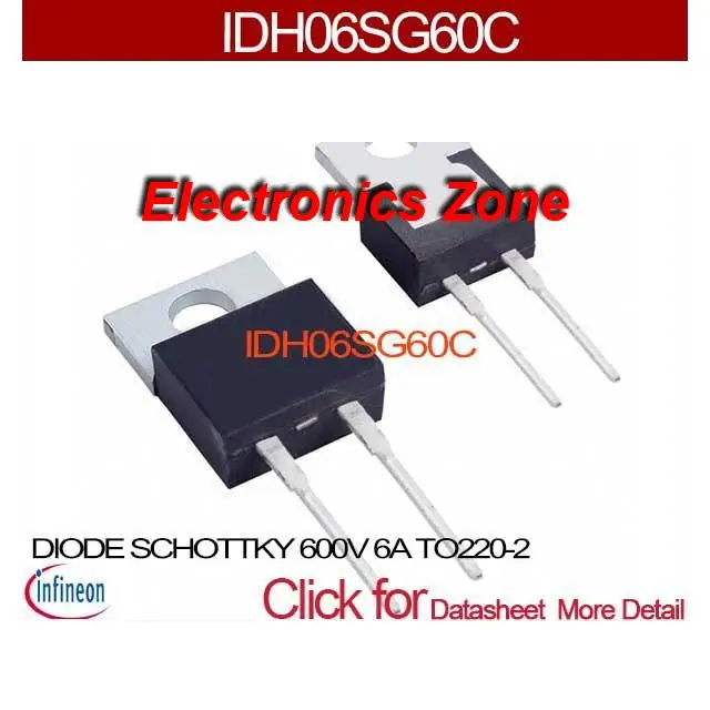 Idh06sg60c диод шоттки 600 В 6A TO220-2 IDH06SG60C | Электронные компоненты и принадлежности