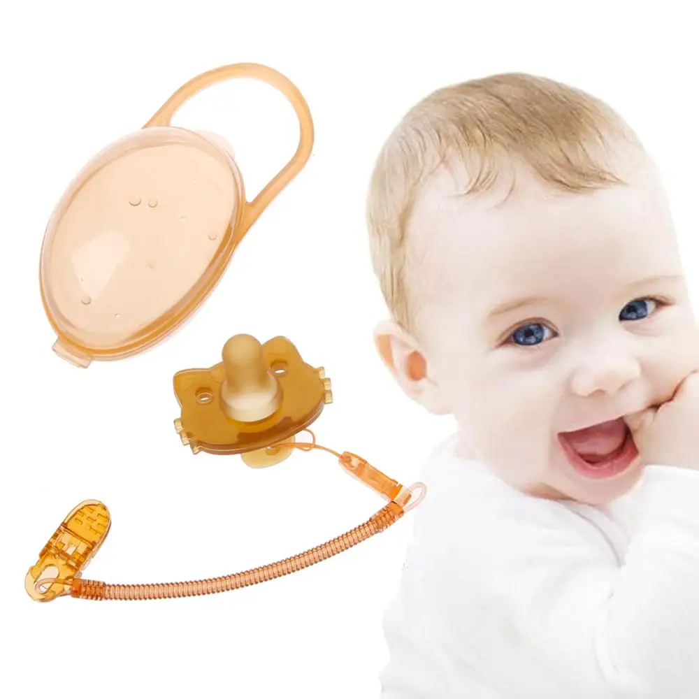

Spring Soother Nipple Clip Chain With Baby Pacifier and Portable Pacifier Box Baby Infant Toddler Dummy Pacifier Holder Strap