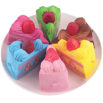 

1PCS Random Color Cute Sweet Cake Cabochon Pendant Fake Simulation Food Artificial For Bag Parts Accessories