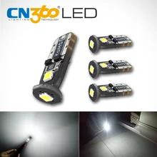 CN360 4PCS SMD 12В T10 W5W 168 194 автомобиля светодиодный лампы Автоматический Бортовой светильник для чтения на дверь салона светильник фонарь освещения номерного знака, белый цвет