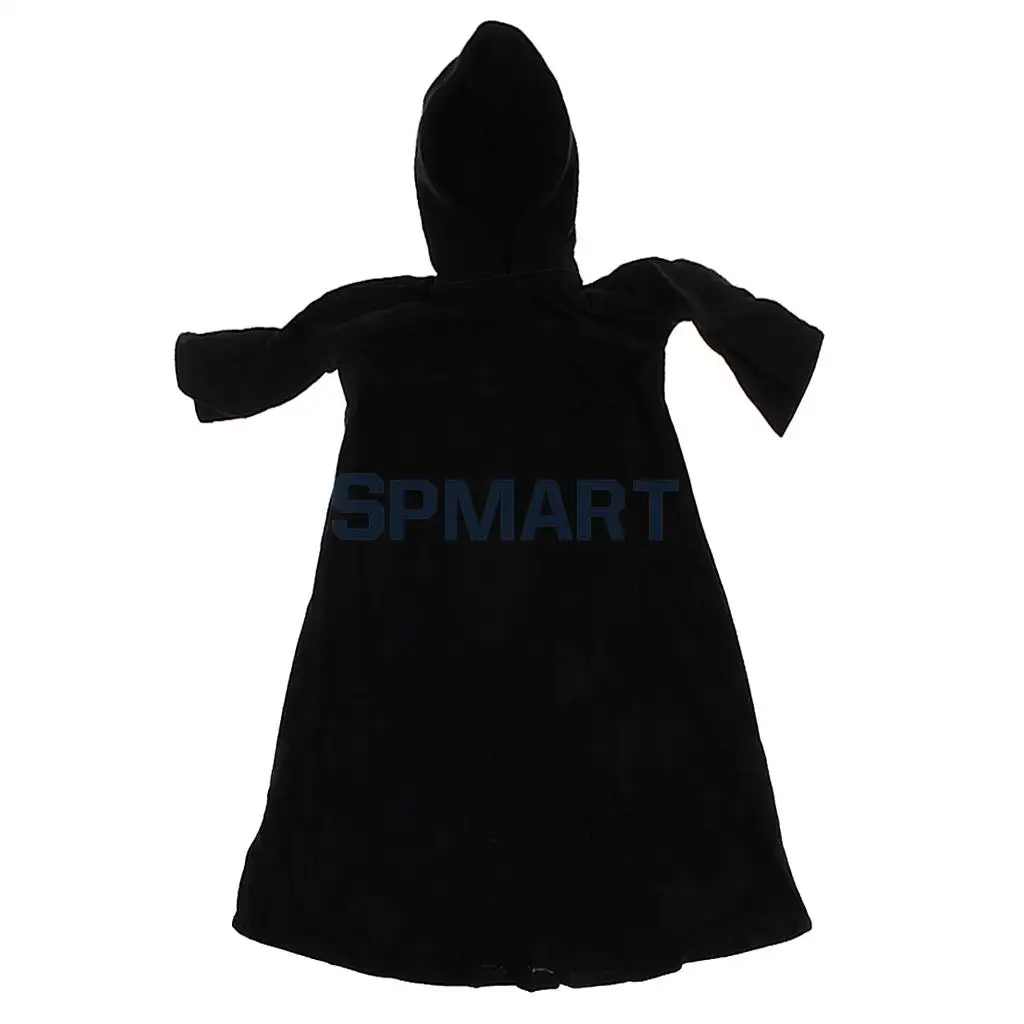 1/6 Scale Clothes Black Cloak Clothing for 12 inch Soldier Doll Toys Action Figures Body DIY Accessories