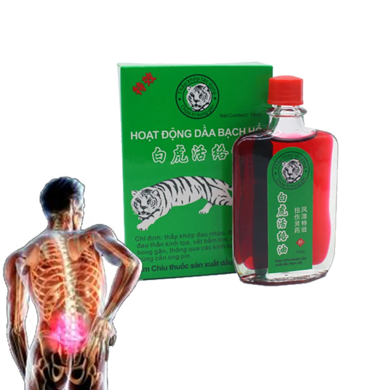 

Vietnam White Tiger Paste Active Oil Rheumatic Pain Sciatica Back Pain Iron Injury