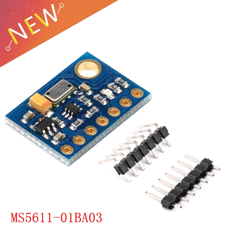 

MS5611-01BA03 GY-63 MS5611 Atmospheric Pressure Sensor Module Electronic DIY Board IIC SPI 24Bit AD PCB for Arduino