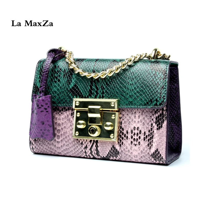 

La MaxZa New 2019 Elegant Shoulder Bag Women Designer Luxury Handbags Women Bags Genuine Leather Messenger Small Bag For Women
