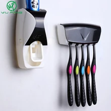 1 набор, автоматический диспенсер для зубной пасты, набор, 5 шт., настенная подставка для зубных щеток, крепление для ванной комнаты, настенная стойка, набор для ванной, соковыжималки для зубной пасты