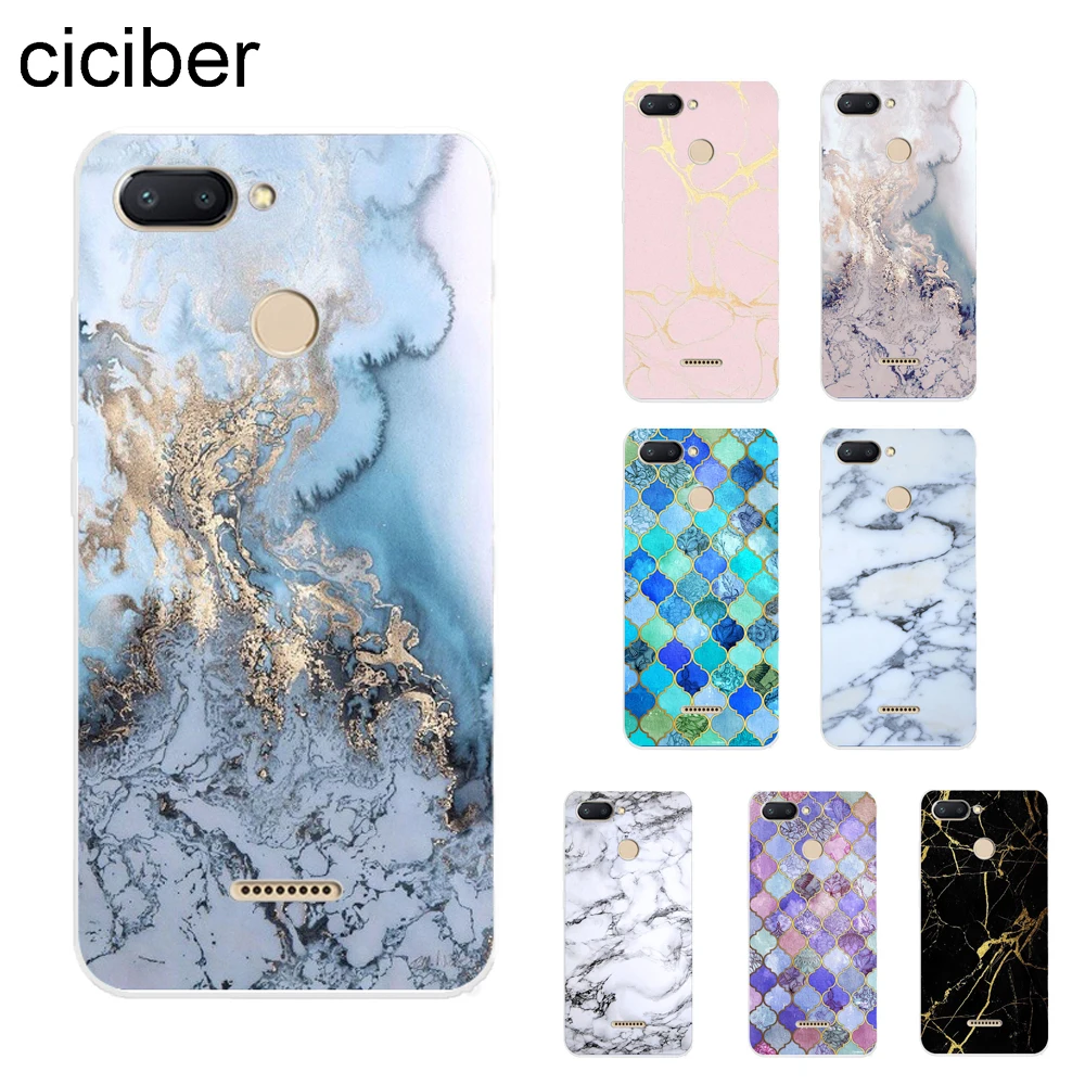 

ciciber Colored Marble Cover For Xiaomi Redmi 6 5 4 3 A X 3S Plus Pro Phone Case For Redmi Note 6 5 4 X A Pro Coque Soft TPU