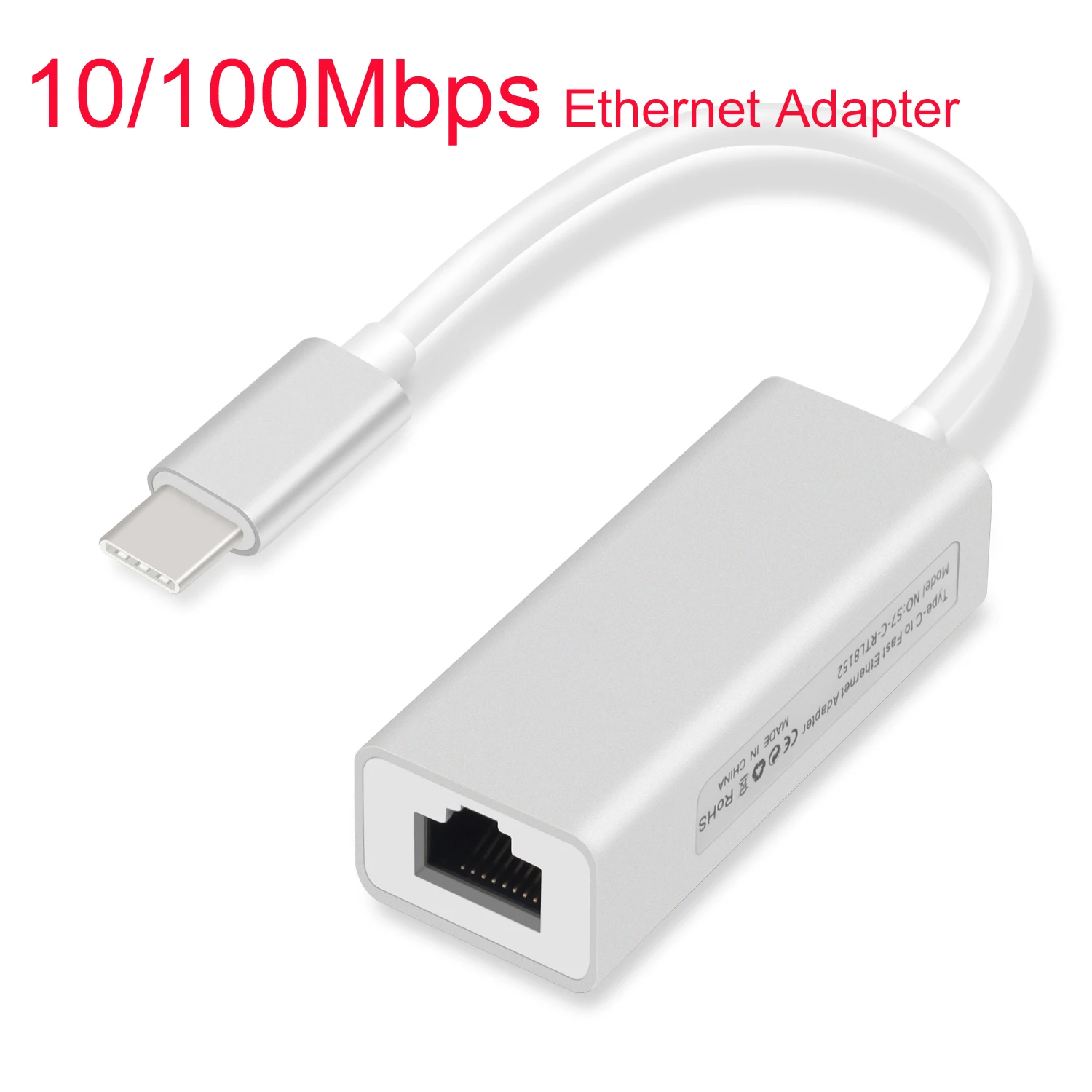 GOOJODOQ USB C Ethernet Rj45 сетевой адаптер 3 Порты и разъёмы концентратор USB Type C 10/100/1000 Мбит/с Gigabit Ethernet USB 3,0 сетевая карта для MacBook - Цвет: Silver RJ45