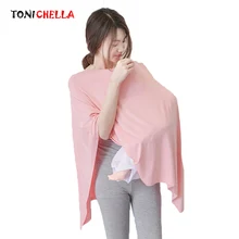 Дышащие Детские Чехлы для грудного вскармливания из хлопка; фартук для кормления младенцев; однотонный цвет; круглый вырез; одежда для кормления новорожденных; CL5402