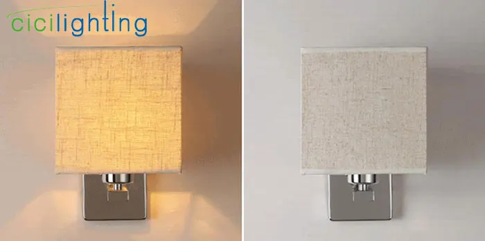 Lâmpada de Parede Moderna Lâmpada Cabeceira Quarto Hotel Escada Arandelas Parede Iluminação Aço Inoxidável Preto Branco Tecido Abajur Dispositivo Elétrico Led 3 Luminárias de parede