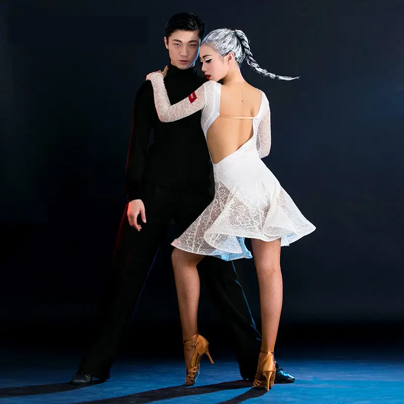 

lace sexy latin ballroom dress modern dance costume latin dance dresses for women tango dress fringe dance wear salsa costumes